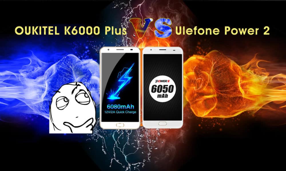 OUKITEL K6000 Plus fight with ulefone power 2